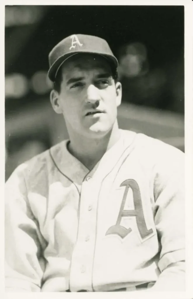 Phil Marchildon in his baseball uniform.