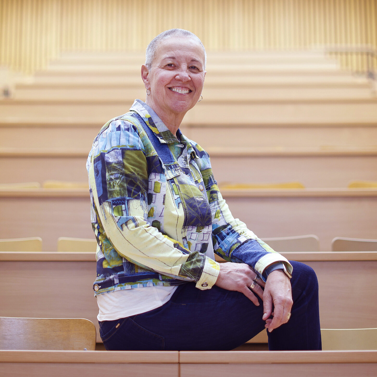 Portrait of Dr. Guylaine Demers in a classroom